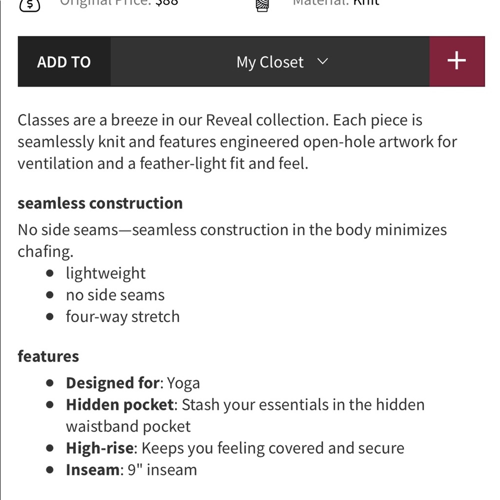 Lululemon 9” Bike Short - Picture 5 of 6